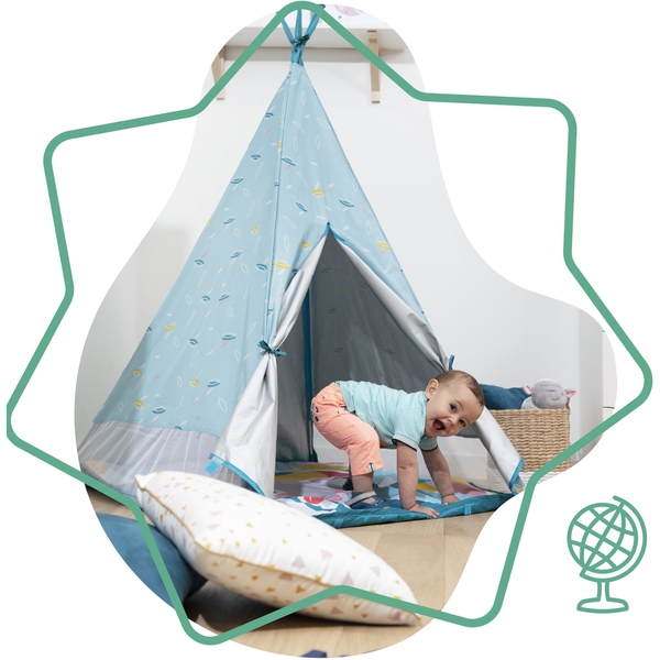 Палатка-вигвам Badabulle Jungle Tepee с УФ-защитой (B038000) - Pampik - 6