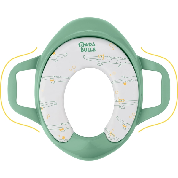 Уценка. Накладка на унитаз Badabulle с ручками, зеленый (B027008) - Pampik - 2