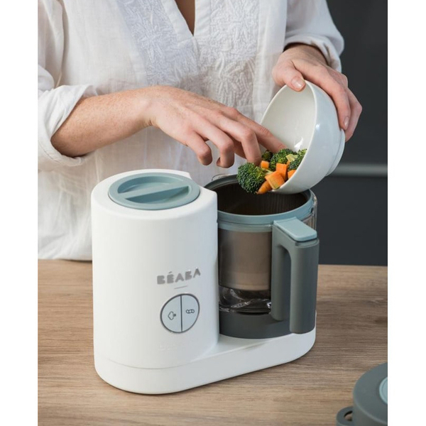 Пароварка-блендер Beaba Babycook Neo Night, білий з сірим (912773) - Pampik - 13