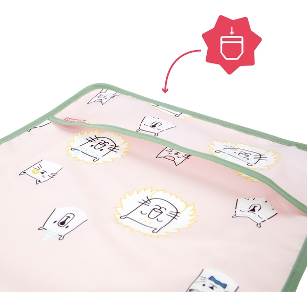 Уценка. Нагрудник Badabulle з довгими рукавами, рожевий (B007024) - Pampik - 2