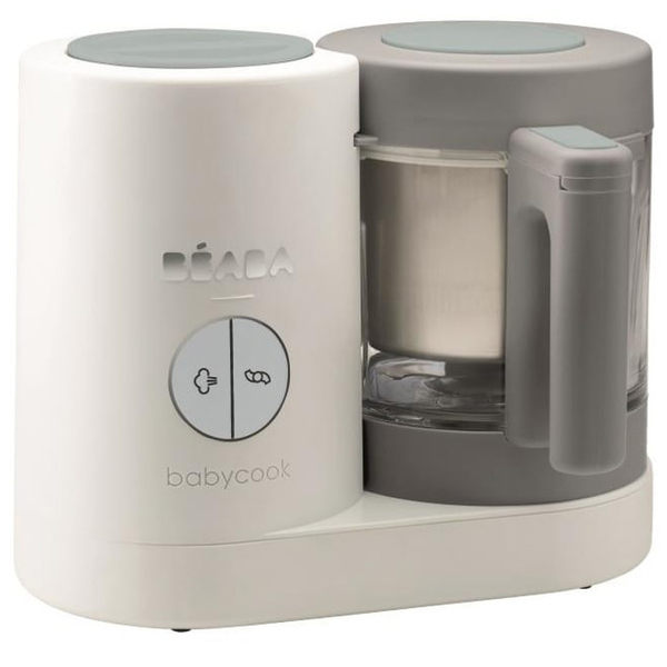 Пароварка-блендер Beaba Babycook Neo Night, білий з сірим (912773) - Pampik - 2