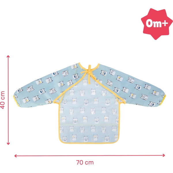 Уцінка. Нагрудник Badabulle з довгими рукавами, синій (B007025) - Pampik - 4