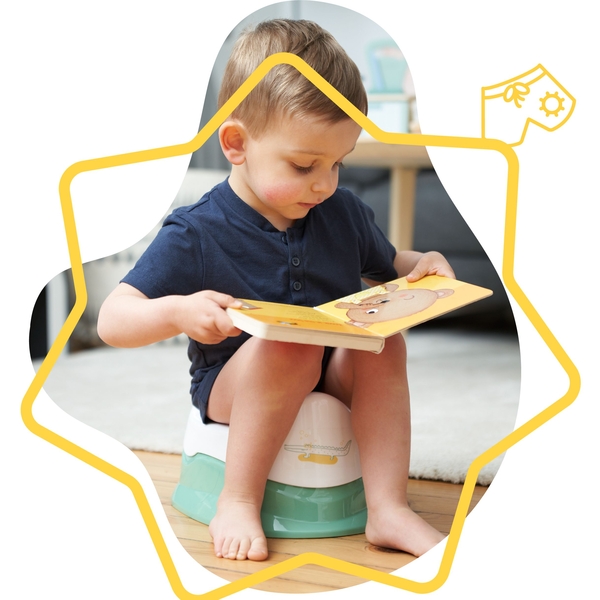 Уцінка. Горщик Badabulle зі знімною ємністю, зелений з білим (B051002) - Pampik - 6