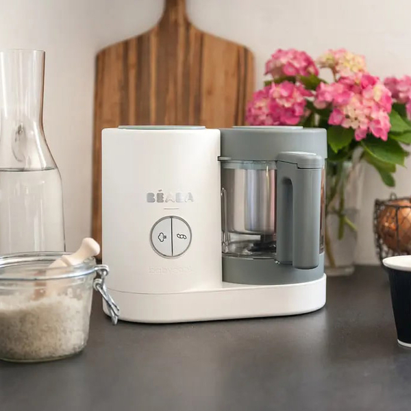 Уцінка. Пароварка-блендер Beaba Babycook Neo Night, білий з сірим (912773) - Pampik - 3
