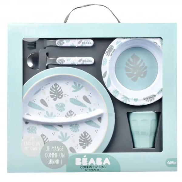 Уценка. Набор посуды из меламина Beaba, синий (913459) - Pampik - 2