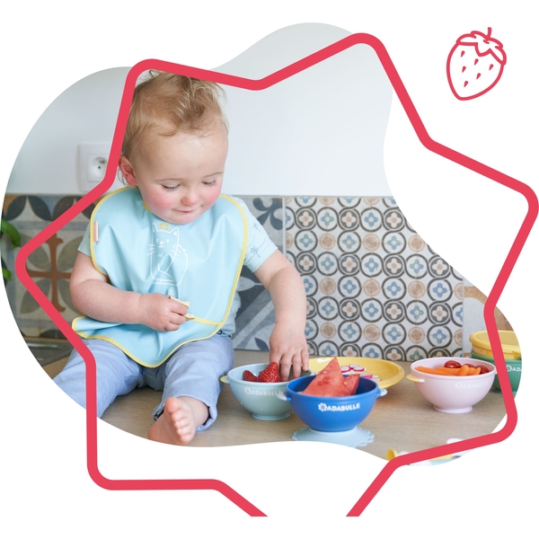 Уцінка. Набір тарілок Badabulle глибоких, 5 шт. + 3 ложки (B005107) - Pampik - 6