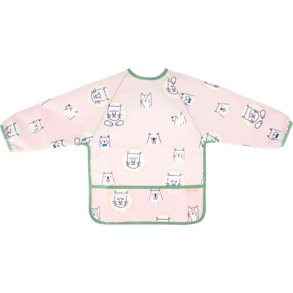 Уценка. Нагрудник Badabulle з довгими рукавами, рожевий (B007024) - Pampik