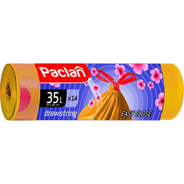 Пакеты для мусора с завязками Paclan Aroma, 35 л, 14 шт. - Pampik