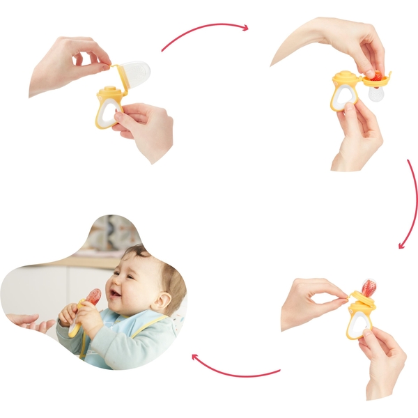 Уцінка. Ніблер силіконовий Badabulle, жовтий (B071000) - Pampik - 5