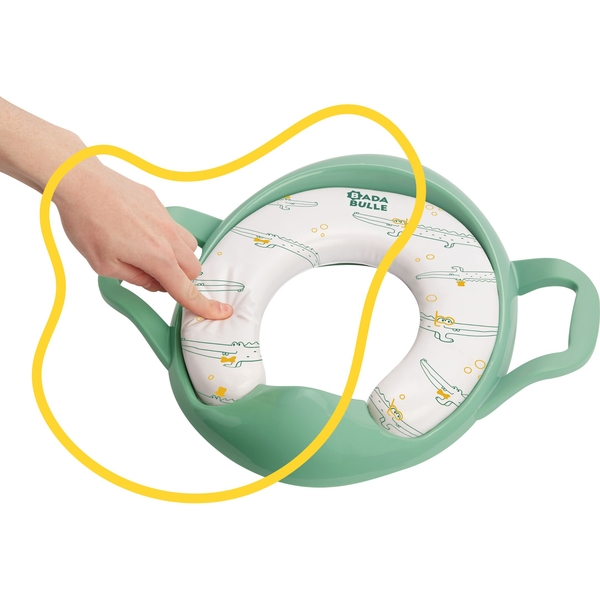 Уценка. Накладка на унитаз Badabulle с ручками, зеленый (B027008) - Pampik - 5