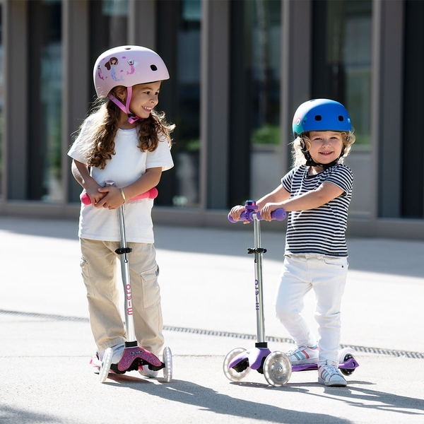 Самокат Micro Mini Deluxe Fairy Glitter LED, розовый (MMD208) - Pampik - 9