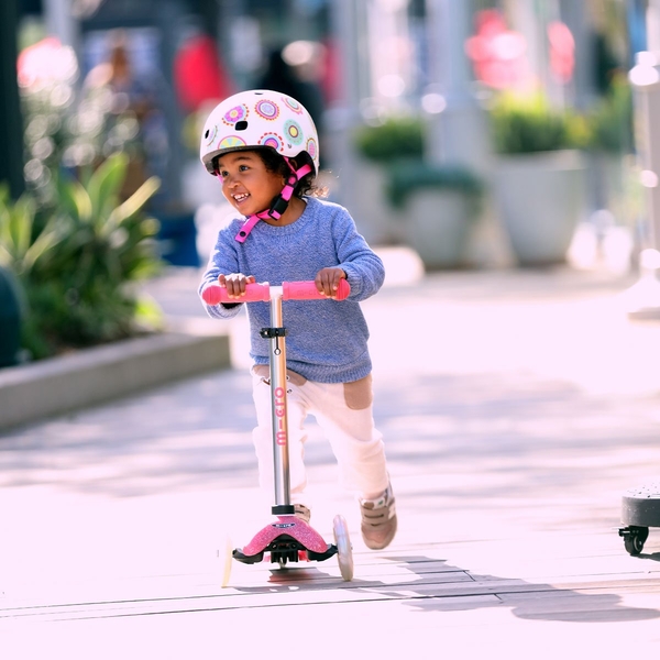 Самокат Micro Mini Deluxe Fairy Glitter LED, розовый (MMD208) - Pampik - 10