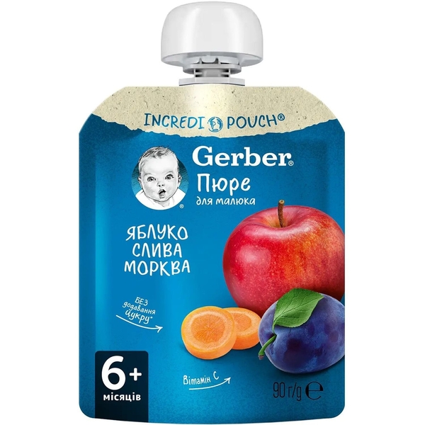 Набір фруктово-ягідних Gerber Pouch, 900 г (10 уп. по 90 г) - Pampik - 6