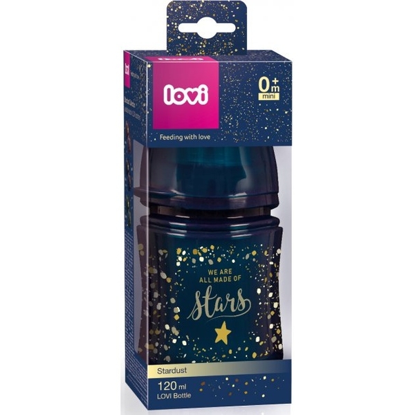 Бутылочка для кормления Lovi Stardust, 120 мл, темно-синий (21/587) - Pampik - 2