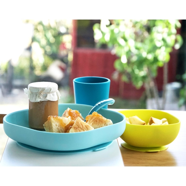 Набір силіконового посуду Beaba Babycook, 4 предмета, синій (913428) - Pampik - 4