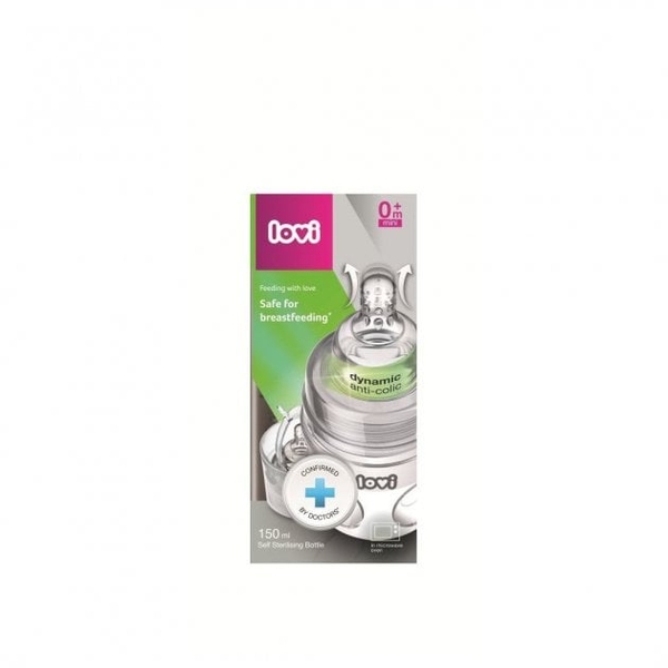 Пляшечка для годування Lovi Super Vent, самостерилізаційна, 150 мл (21/572) - Pampik - 2