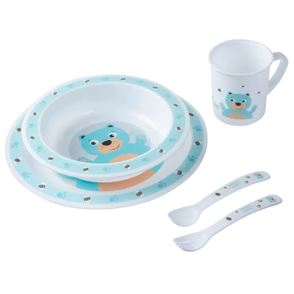 Набор посуды Canpol Babies Cute Animals Мишка, 5 шт. (4/401_tur) - Pampik