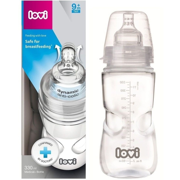 Пляшечка для годування Lovi Super Vent PP, 330 мл (21/560) - Pampik