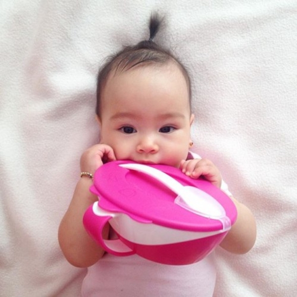 Тарілочка з кришкою і ложкою Canpol babies, 350 мл, рожевий (31/406_pin) - Pampik - 5