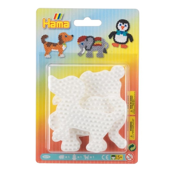 Термомозаика Hama Набор малых полей: Слон, Пингвин и Собака (4572) - Pampik