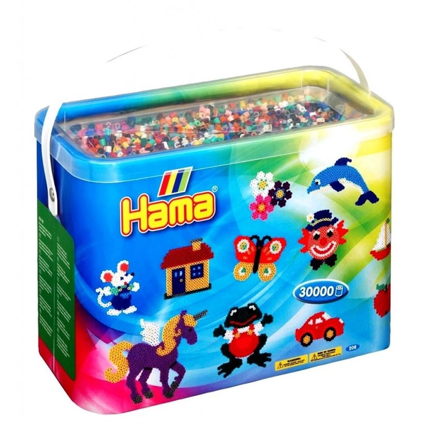 Термомозаїка Hama Midi Набір кольорових намистин, 30000 елементів (208-67) - Pampik