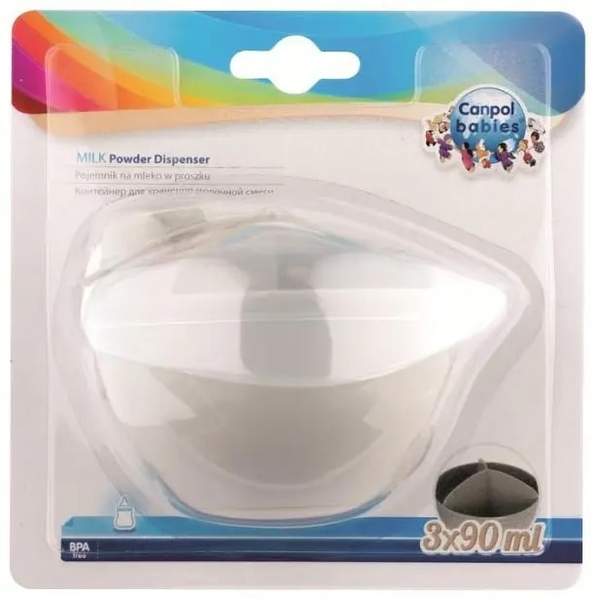 Контейнер Canpol babies, для зберігання сухого молока, 270 мл, сірий (56/014_grey) - Pampik - 5