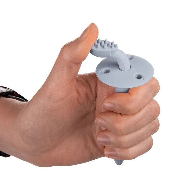 Силіконова щітка для зубів Canpol Babies, з обмежувачем, блакитний - Pampik - 5