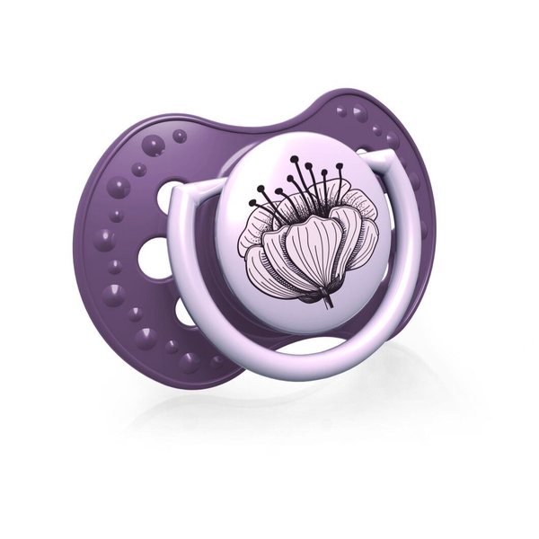 Пустушка силіконова Lovi Botanic Girl, динамічна, 6-18 міс., 2 шт., фіолетовий (22/871girl) - Pampik - 4