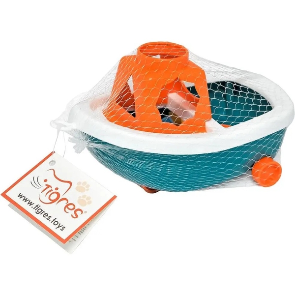 Розвиваюча іграшка Tigres Barkas Кораблик, 6 елементів, синій (39791) - Pampik - 2