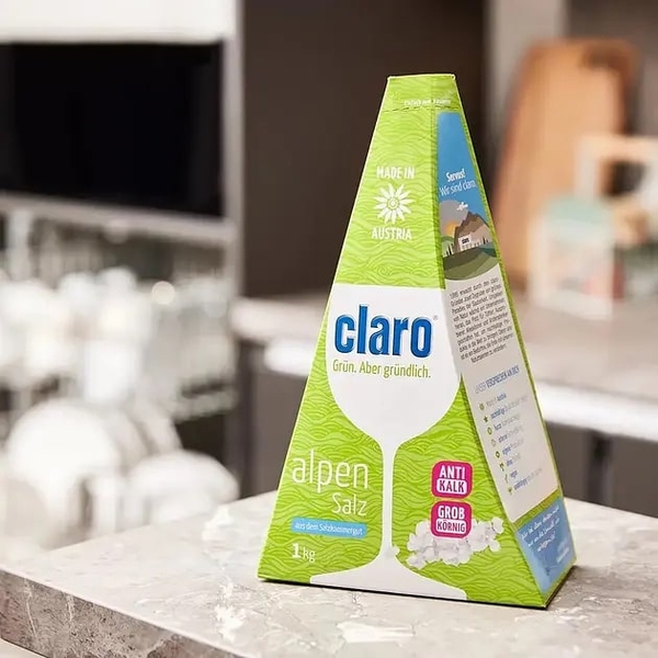 Сіль для посудомийних машин Claro Eco, 1 кг (40830) - Pampik - 2