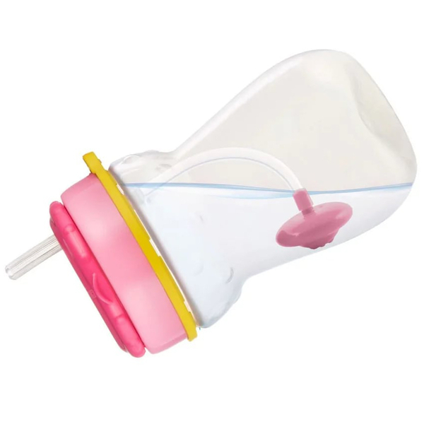 Чашка із силіконовою трубочкою і обтяжувачем Canpol Babies Котик, 350 мл, рожевий (56/521) - Pampik - 7