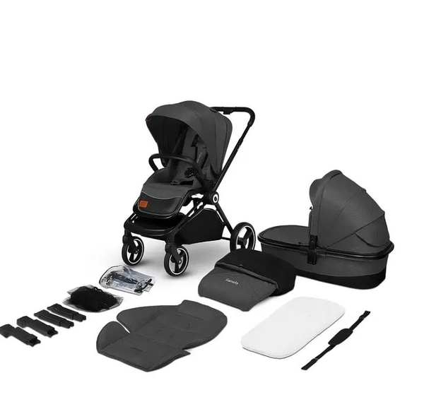 Універсальний візочок 2 в 1 Lionelo Mika Grey Graphite, сірий - Pampik - 4