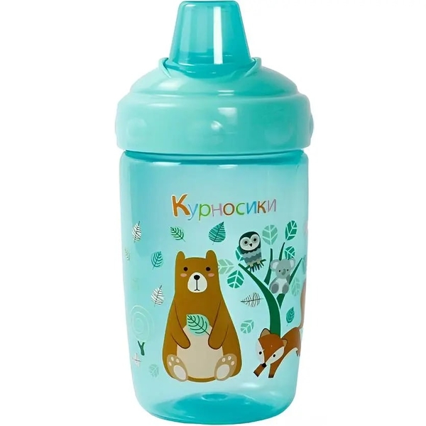 Поїльник-непроливайка Курносики з силіконовим носиком, 300 мл, зелений (7028 зел) - Pampik