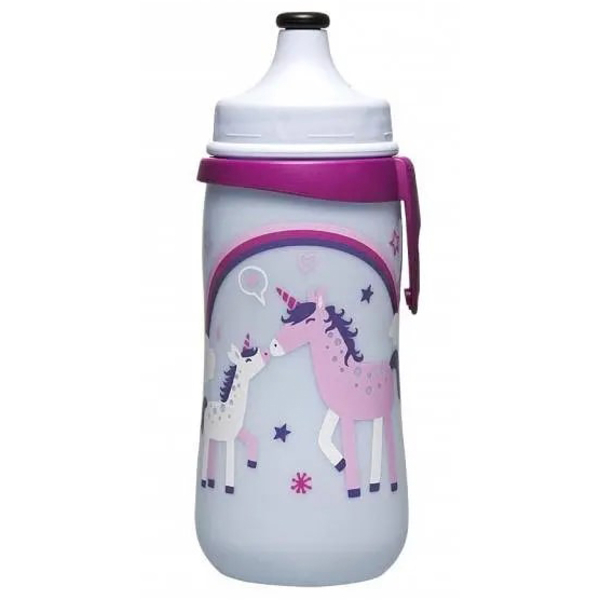 Поильник Nip PP Kids Cup Єдинороги, 330 мл, фіолетовий (35052) - Pampik - 2