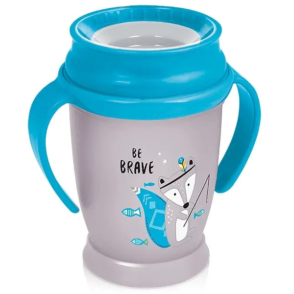 Чашка з ручками Lovi Indian Summer Boy Junior, сірий з блакитним, 250 мл (1/592new) - Pampik