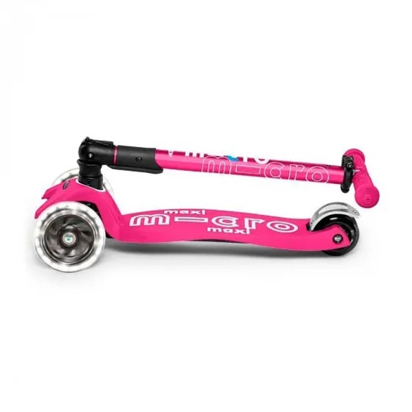 Самокат Micro Maxi Deluxe LED, з підсвічуванням, рожевий (MMD096) - Pampik - 2