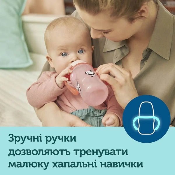 Поїльник тренувальний Canpol Babies EasyStart Seet Fun, 120 мл (35/207 Рожевий) - Pampik - 6
