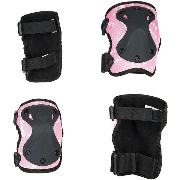 Захисний комплект Micro, налокітники та наколінники, р. M, рожевий (AC8030) - Pampik