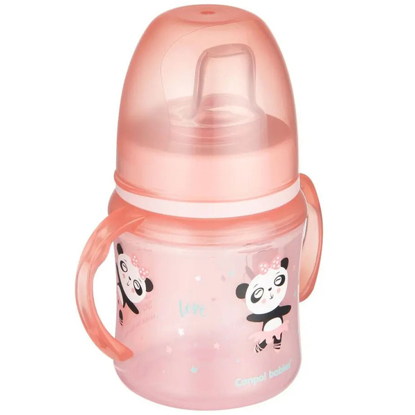 Поїльник тренувальний Canpol Babies EasyStart Seet Fun, 120 мл (35/207 Рожевий) - Pampik - 2