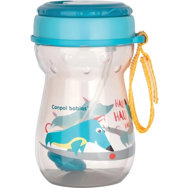 Поїльник Canpol babies з трубочкою, 350 мл, бірюзовий (56/518) - Pampik - 2