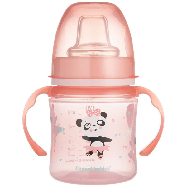 Поїльник тренувальний Canpol Babies EasyStart Seet Fun, 120 мл (35/207 Рожевий) - Pampik