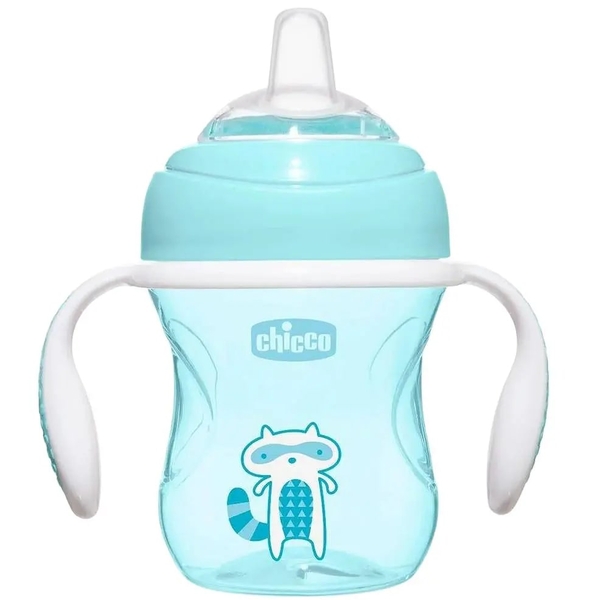Поїльник-непроливайка Chicco Transition Cup, 200 мл, блакитний (06911.20) - Pampik
