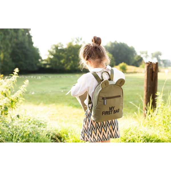 Детский рюкзак Childhome My first bag Khaki, хаки (CWKIDBKA) - Pampik - 11
