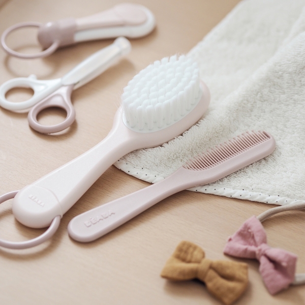 Щітка та гребінець для волосся Beaba, рожевий (920367) - Pampik - 6