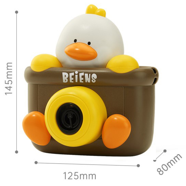 Генератор мильних бульбашок Beiens Фотоапарат Каченя, коричневий (906D) - Pampik - 2