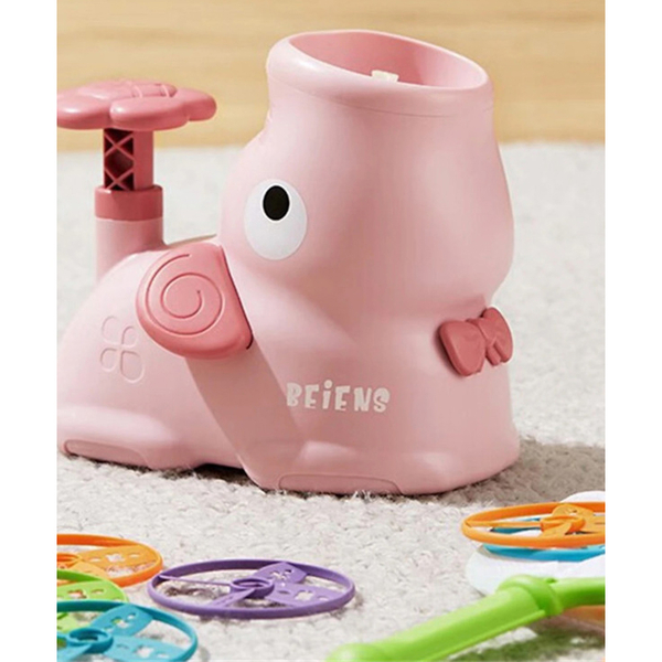 Детская игрушка с летающими тарелками Beiens Слоник, рожевий (206pink) - Pampik - 4
