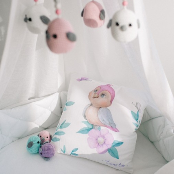 Захисний бортик Tweeto, стьобаний, 240х27 см, білий (Т 88) - Pampik - 3