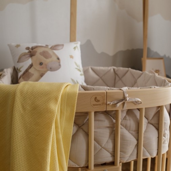 Захисний бортик Tweeto, стьобаний, 240х27 см, капучіно (Т 89) - Pampik - 2