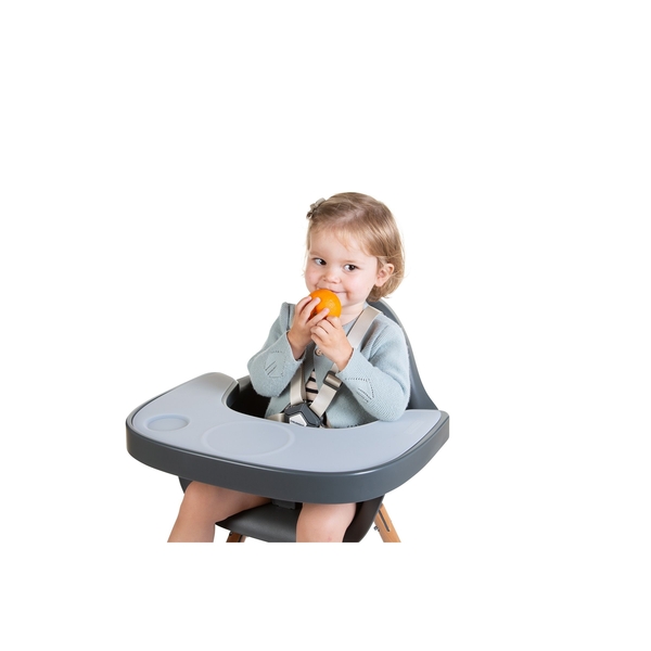 Столик до стільця для годування Childhome Evolu з силіконовим підносом, антрацит (CHEVOTSAA) - Pampik - 3