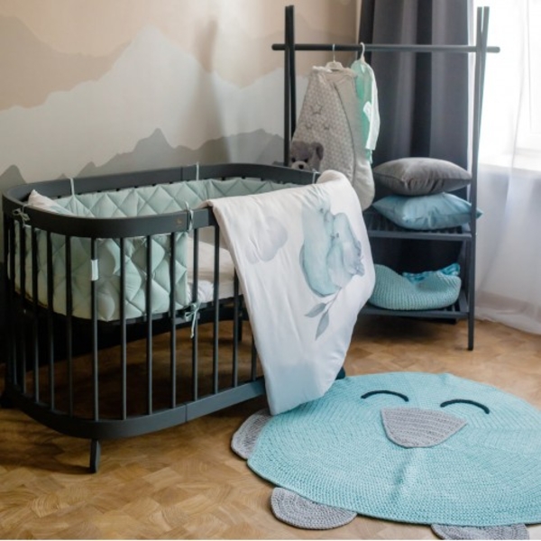 Захисний бортик Tweeto, стьобаний, 240х27 см, м'ятний (Т 90) - Pampik - 5